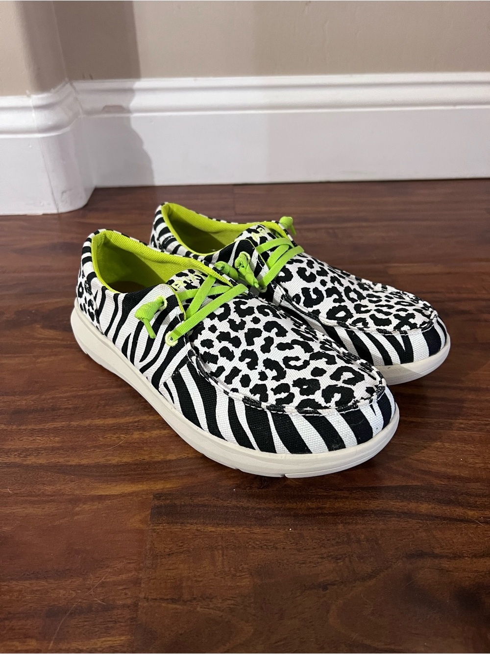 Ariat Hilo Zebra Print Loafers size 8.5